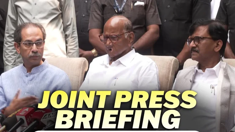 Sharad Pawar & Uddhav Thackeray Joint Press Conference