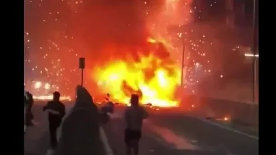 Pregnant Woman Escapes Narrowly as Ambulance Explodes on Maharashtra Highway