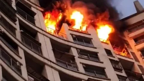 Massive Fire at Kalyan Housing Complex, No Casualties Reported