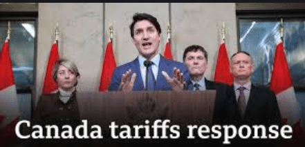 Trudeau Slaps 25% Tariffs on US, Calls Trump’s Trade War ‘Dumb Thing to Do’