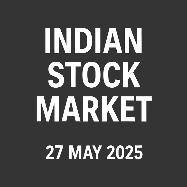 27 May 2025- Indian Stock Market Recap: Nifty 50 Falls 175 Points, Key Indices Close in Red | Top Gainers & Losers