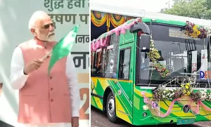 PM flags off E-buses in Delhi