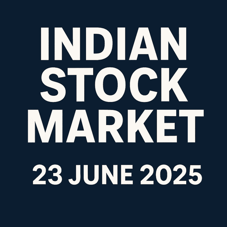 MARKET WRAP 23 June 2025: Nifty Ends Below 25,000 Amid Geopolitical Tensions; TN Tele, Borosil Surge 20%