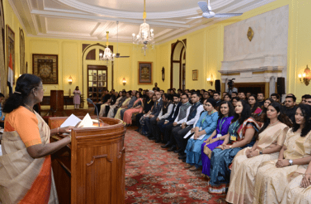 President Droupadi Murmu Addresses Probationers of Indian Corporate Law Service, Defence Aeronautical Quality Assurance Service, and Central Labour Service at Rashtrapati Bhavan: June 2025 President Droupadi Murmu Addresses Probationers of Indian Corporate Law Service, Defence Aeronautical Quality Assurance Service, and Central Labour Service at Rashtrapati Bhavan: June 2025