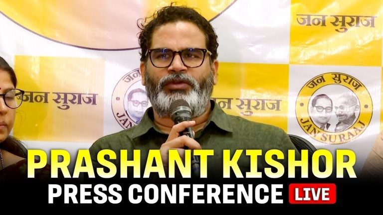 LIVE: Press Conference by Jan Suraaaj Chief Prashant Kishor in Bihar’s Hajipur