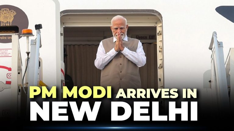 PM Modi arrives in New Delhi after concluding a three-nation visit to Cyprus, Canada & Croatia