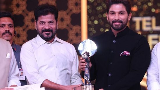 Allu Arjun Honoured with Gaddar Award for ‘Pushpa 2’ Despite Past Stampede Controversy with CM Revanth Reddy Allu Arjun Honoured with Gaddar Award for ‘Pushpa 2’ Despite Past Stampede Controversy with CM Revanth Reddy