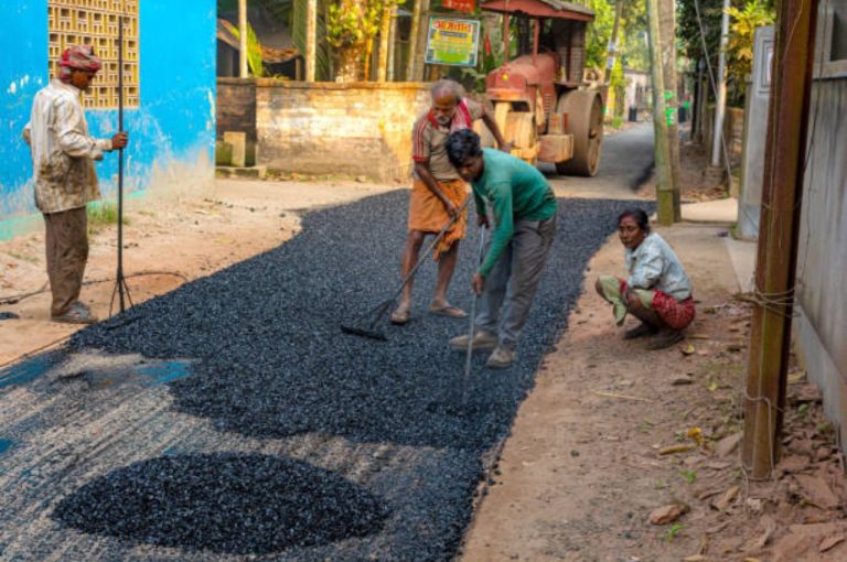KMC Road Repairs Begin with Paver Blocks and Debris Amid Monsoon Challenges KMC Road Repairs Begin with Paver Blocks and Debris Amid Monsoon Challenges