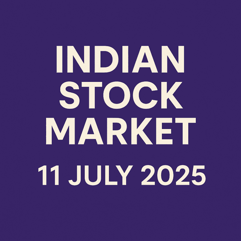 11 July 2025 Markets Slide as Nifty 50 Drops Below 25,150; Selective Midcaps Shine Amidst Broad Weakness