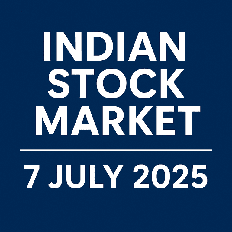 7 July 2025 – Indian Stock Market Ends Flat with Mixed Sectoral Sentiment; Nifty Shine Bright
