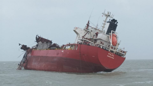 Oman Bound Tanker Explosion In Gujarat