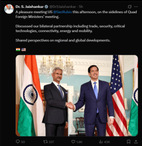 S Jaishankar meets Marco Rubio