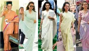 Kangana Ranaut Transforms Parliament into a Monsoon Fashion Showcase with Her Sarees