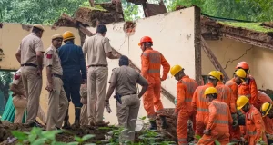 Wall Collapse Near Humayun Tomb