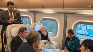 PM Modi Bullet Train Ride