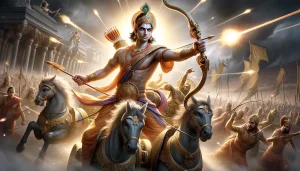 Arjuna during the Kurukshetra battle