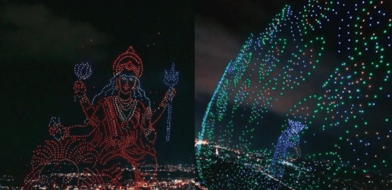 2,983 Drones Historic Triumph : Mysuru Dasara Show Enters Guinness Records