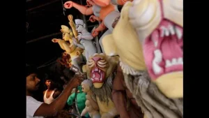 AAP BJP Durga Puja controversy