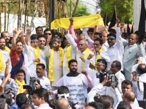 former maharashtra advocate general shreehari aney hoists vidarbha flag in nagpur to intensify movement