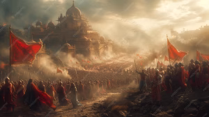 kurukshetra war depicting epic battlefield with stirring scenes triumph tragedy 1163744 478
