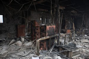 Nepal government employees burnt offices