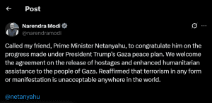 Modi Netanyahu call
