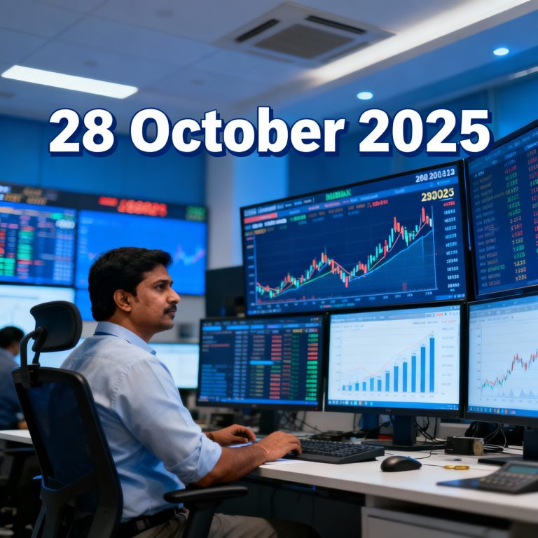 Nifty 50 Registers Mild Decline as CarTrade, Newgen Lead Gainers on October 28, 2025