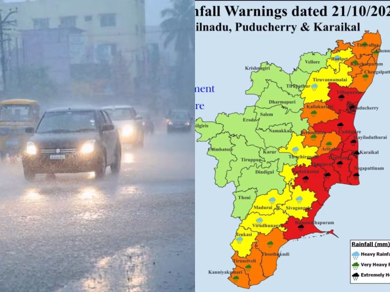Tamil Nadu Rain Red Alert: Intense Showers Trigger High Alert Across 8 Districts