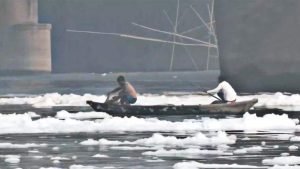 Anti Froth Ops In Yamuna Delhi