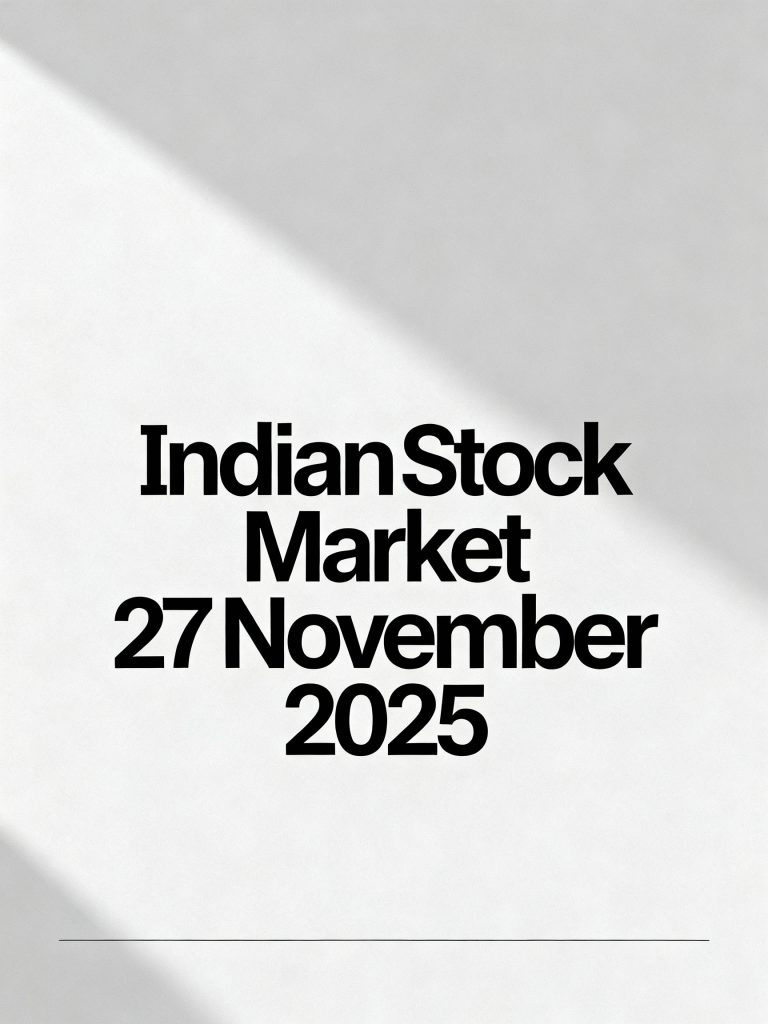 27 November 2025: Nifty 50 closes marginally higher; Adani RE, Whirlpool slump while ATL‑RE, Agritech, PRITI hit upper circuit