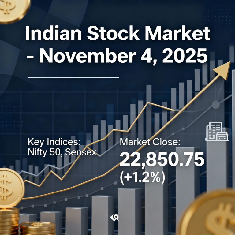November 4, 2025: Indian Markets End Sharply Lower; Selective Buying in Midcaps