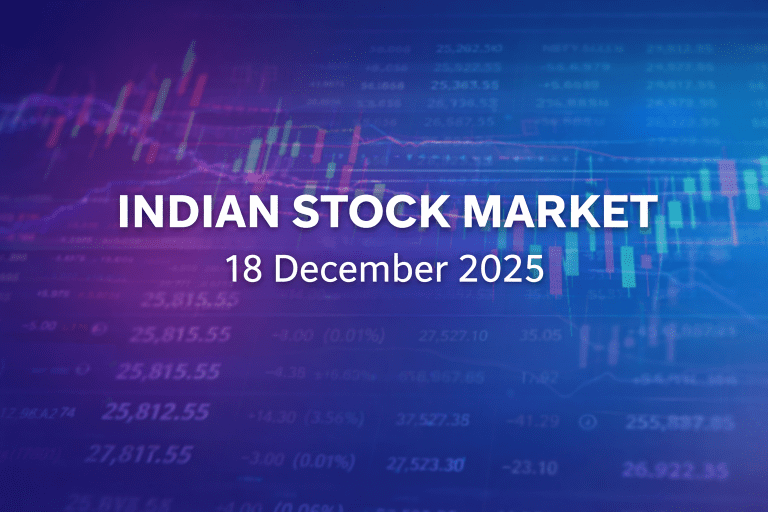 Indian Stock Market Closing Update – 18 December 2025: Drops Slightly lower amid Market Fluctuations