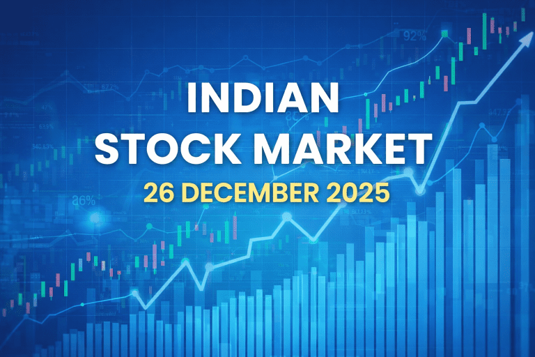 Markets End Lower on December 26 as Financial Stocks Drag; PSU and Infra Counters Outperform