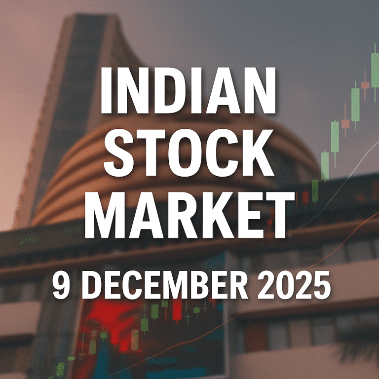 9 December 2025: Nifty 50 Falls 120 Points Amid Market Pressure; Small-Cap Stocks Dominate Gainers’ Chart with Strong Double-Digit Rally 9 December 2025: Nifty 50 Falls 120 Points Amid Market Pressure; Small-Cap Stocks Dominate Gainers’ Chart with Strong Double-Digit Rally