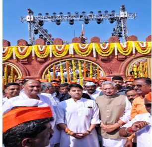25-Foot Statue of Chhatrapati Shivaji Maharaj in Athani, Karnataka: Proudly Unveiled by Shri Scindia 25-Foot Statue of Chhatrapati Shivaji Maharaj in Athani, Karnataka: Proudly Unveiled by Shri Scindia