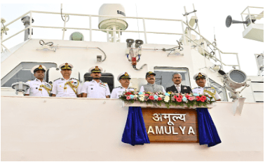 Indian Coast Guard (ICG) Commissions GSL-Built New-Generation Fast Patrol Vessel ‘Amulya’: 2025
