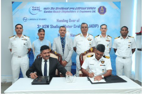 Indian Navy Receives ‘Anjadip’, Third Indigenous Anti-Submarine Warfare Shallow Water Craft: 2025