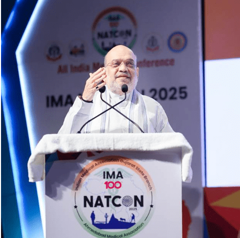 Amit Shah Proudly Addresses IMA NATCON 2025 in Ahmedabad, Calls Doctors Pillars of Viksit Bharat’s Health Ecosystem