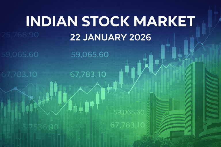 22 January 2026: Market Wrap: Nifty Ends Higher at 25,289 as Pharma, Defence and Adani Stocks Lead Rally