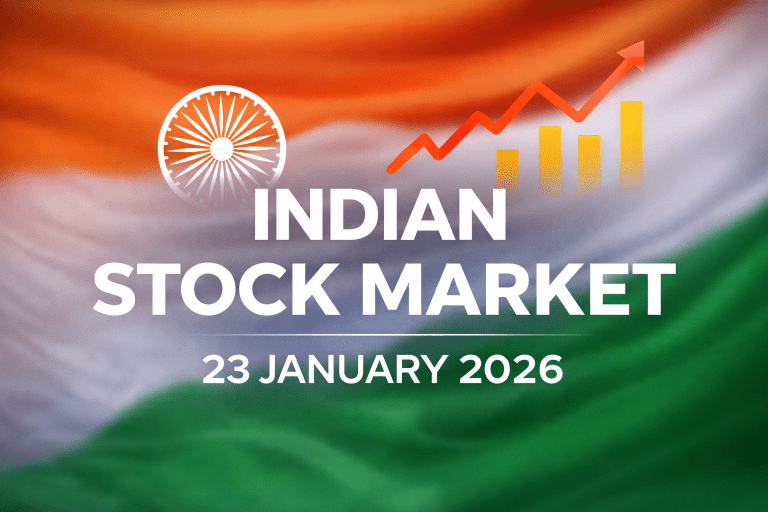 23 January 2026: Market Wrap: Nifty Ends at Day’s Low Near 25,049 as Adani Stocks and Financials Trigger Broad Sell-Off