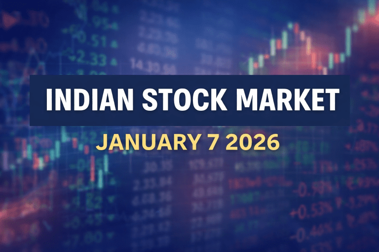 Indian Stock Market Closing Update | January 7, 2026: Nifty Ends Lower as Financials Drag; IT Stocks Offer Support