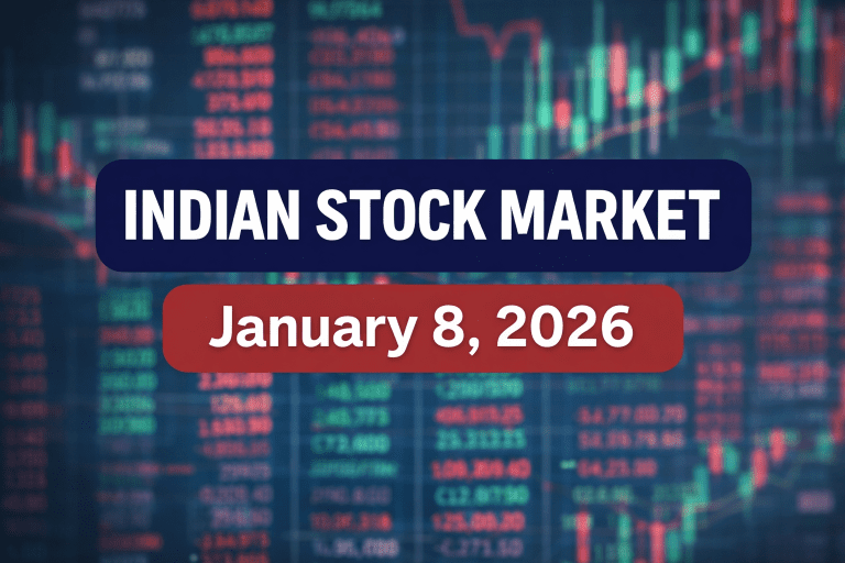 January 8, 2026: Markets End Sharply Lower as Nifty 50 Closes Below 25,920; Metals, IT and Energy Stocks Drag Benchmarks