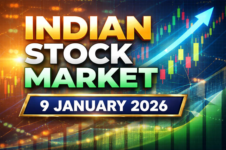 January 9, 2026: Markets End Lower for Second Straight Session as Nifty 50 Closes Near Day’s Low at 25,683