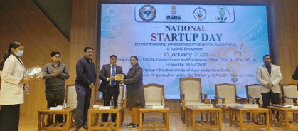 AIIA Marks National Startup Day 2026 with Awareness Programme on MSME Opportunities for Ayurveda Startups