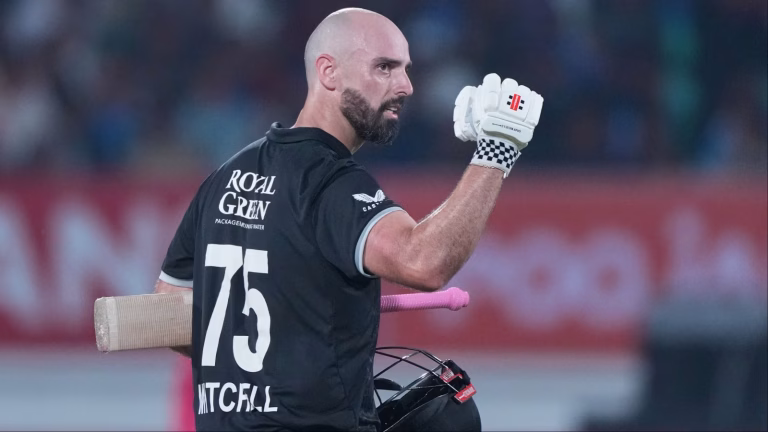 IND vs NZ 2nd ODI: Stunning Mitchell Century Levels Series in Rajkot