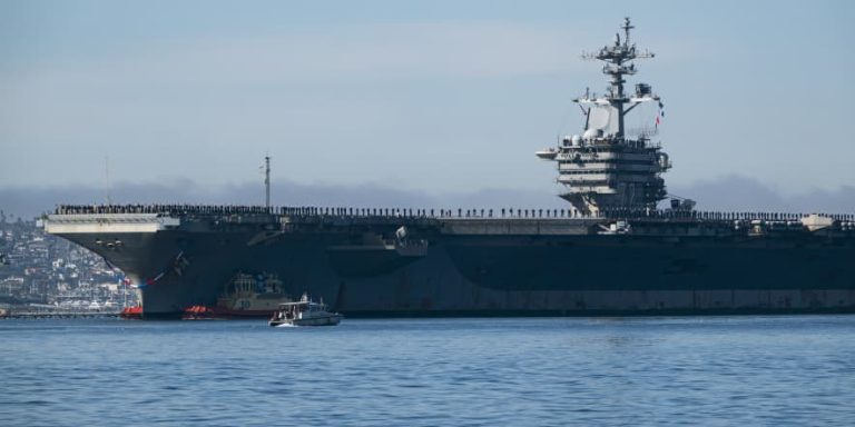 Iranian Drone Shot Down: US Navy Bravely Defends Aircraft Carrier in Arabian Sea Iranian Drone Shot Down: US Navy Bravely Defends Aircraft Carrier in Arabian Sea